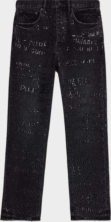 Purple Men & apos;s P011 Sequins Wordmark Jeans