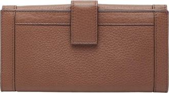 Gucci Brown Canvas Leather Long Wallet (Bi-Fold) (Pre-Owned)