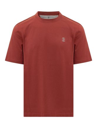 Brunello Cucinelli Red Crew Neck T-Shirt