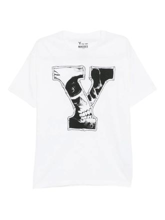 Yohji Yamamoto graphic print cotton T-shirt - White
