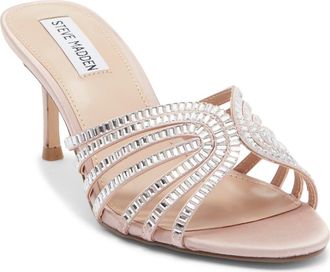 Steve Madden Melanyy Crystal Embellished Slide Sandal in Blush at Nordstrom Rack, Size 9.5