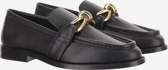 Bottega Veneta Womens Loafers Astaire Black Leather Calf