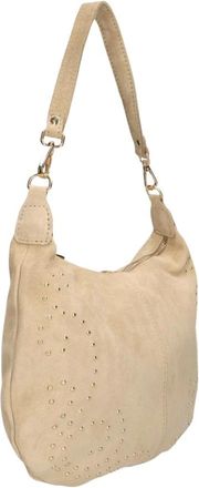 Notre-V Tassen, Dames, Beige, ONE Size, Su&egrave;de, Kirby Suede Schoudertas