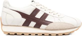 Hogan 86er su&egrave;de sneakers met H-streep - Groen