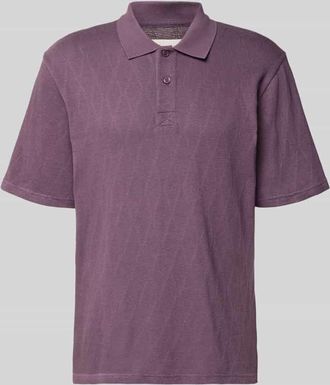 Wood Wood Regular Fit Poloshirt mit Knopfleiste Modell Gabriel in Violett, Gr&ouml;&szlig;e XXL