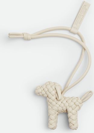 Bottega Veneta Dog Charm - White - Unisex - 100% Lambskin