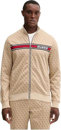 Guess Heren, Sweatshirts & Hoodies, Beige, Maat: XS Katoen