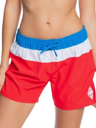 Roxy Drawstring Recycled Boardshorts In Poppy Red