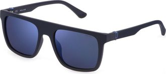 Police SPLF61 BEYOND LITE 2 Polarized C03P Mens Sunglasses Blue Size 55