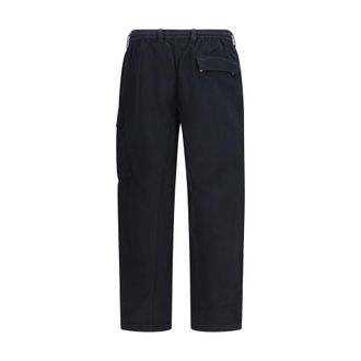 C.P. Company Mens Black Cotton Cargo Pants