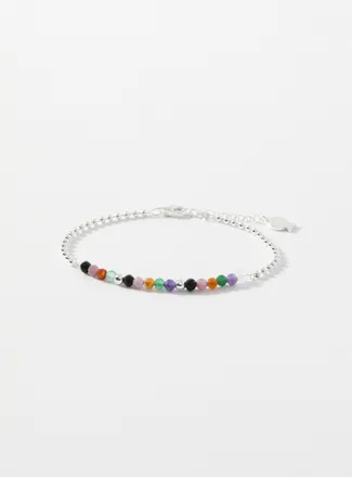 Clio Blue Womens Faceted-bead bracelet