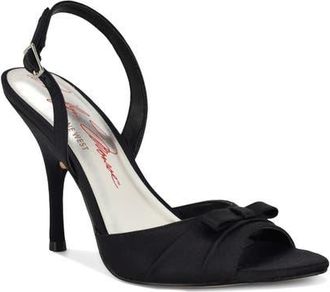 Nine West Vixxie Slingback Pointed Toe Sandal in Black at Nordstrom, Size 8.5