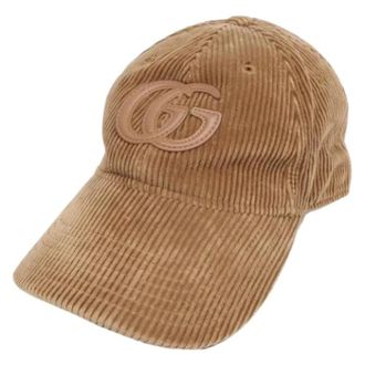 Gucci Pre-owned Corduroy hats - Heren - Vintage Accessoires - Bruin - ONE Size - Vintage