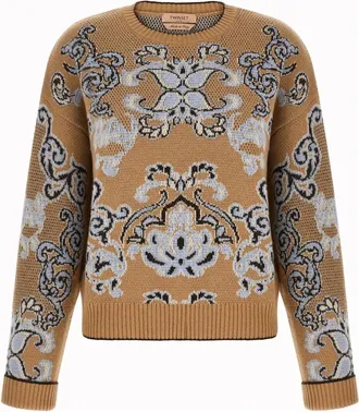 Twinset Donna, Maglie, Marrone, S, new