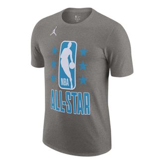Nike Jordan Air Jordan Alphabet Logo Printing Casual Round Neck Short Sleeve All-Star 2022 Season Durant 7 dark grey DJ8350-084