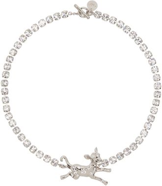 Marni Silver Deer Charm Necklace