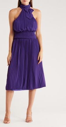 Area Stars Bow Neck Halter Dress in Purple at Nordstrom Rack, Size X-Small