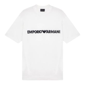 Emporio Armani T-Shirts, male, White, Size: 2XL Short Sleeve T-Shirt