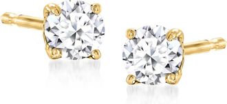 Ross-Simons Lab-Grown Diamond Stud Earrings in 18kt Gold Over Sterling