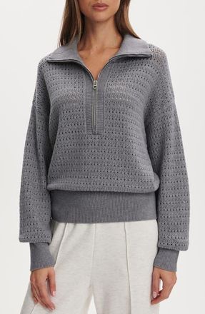 Varley Darla Half Zip Sweater in Silver Filigree at Nordstrom, Size X-Small