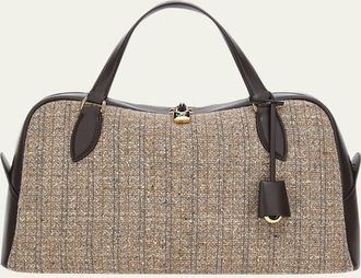 Loro Piana Needle Medium Tweed Top-Handle Bag