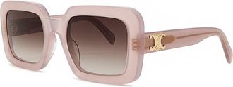 Celine Triomphe Square-frame Sunglasses - Brown Brown - One Size