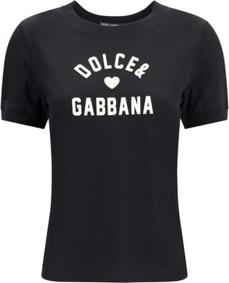 Dolce & Gabbana Mujer, Camisetas, Negro, Talla: S