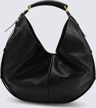 Saint Laurent Black Leather Mombasa Large Shoulder Bag