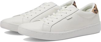 Keds Womens Keds Ace Leather Sneakers White Tan Leopard Comfort Shoes HTAT264