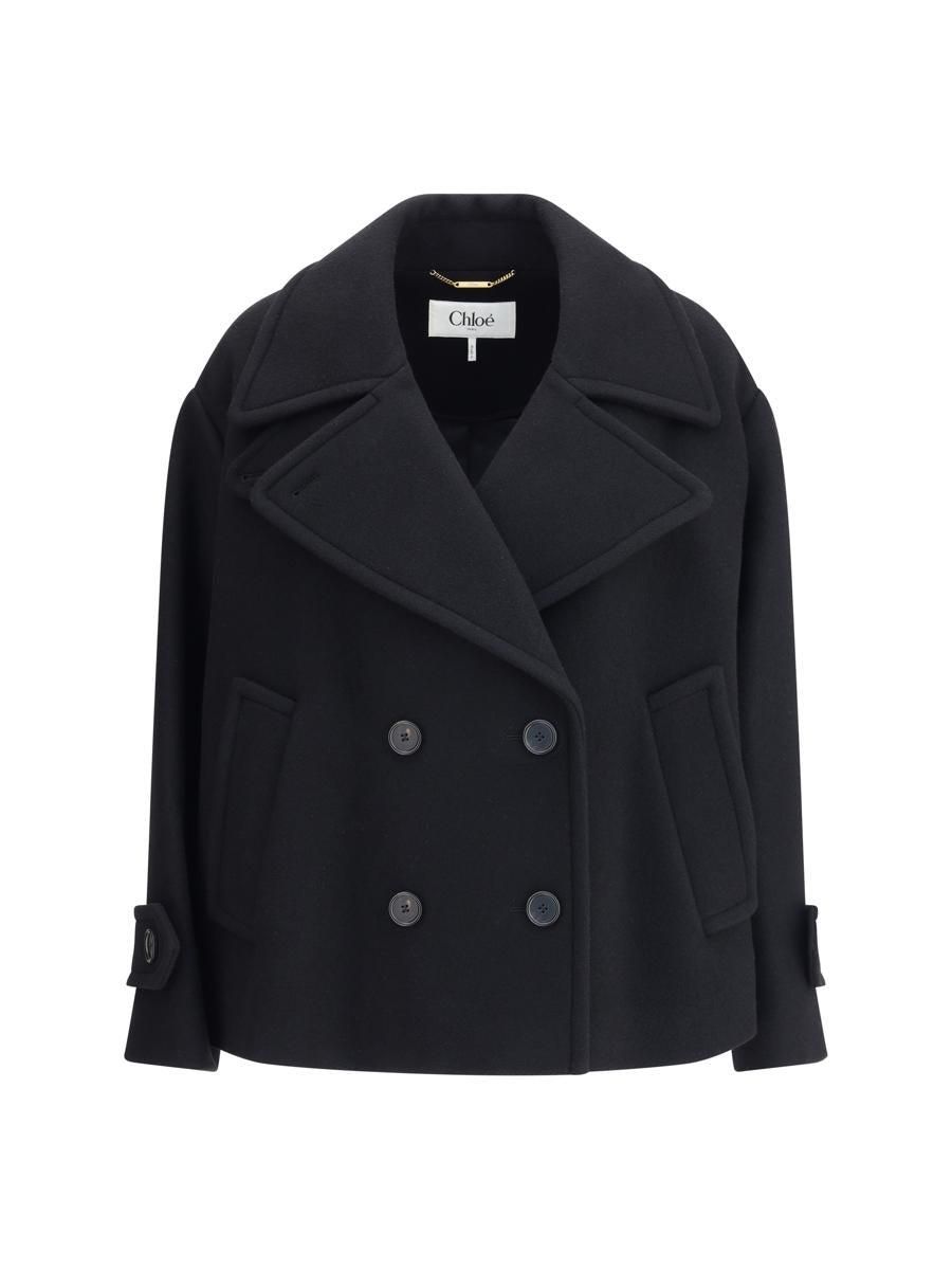 コート CHLOE Women Coats CH25AMA96952 001 Black Chloe coat - Black – beiged