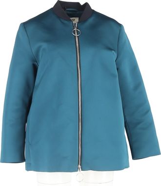 Acne Studios Pre-owned Womens Troy Satin Bomber in Turquoise - Size EU 36 (Womens)