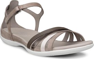 Ecco Flash Ankle Strap Sandal in Moon Rock/Dark Clay at Nordstrom, Size 10-10.5Us