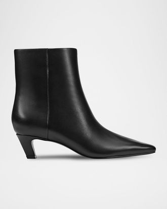 Marc Fisher Danai Leather Zip Ankle Booties
