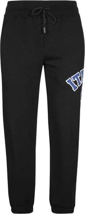 GCDS Katoenen Track-Pants Front Patch - Heren - Sweatpants - Zwart - S - Katoen - Broeken