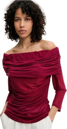 Never Fully Dressed Overhemden, Dames, Bruin, L, Polyester, Diaz Blouse