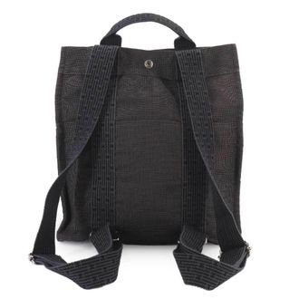 Herm&egrave;s Gray Canvas Backpack (Pre-Owned)