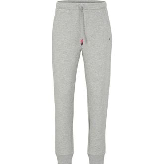 HUGO BOSS Mens Hadiko Solid Patterned Slim Joggers in Light/Grey - Size Large