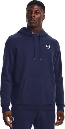 Under Armour Mens Icon Fleece Hoodie - Midnight Navy/White Size XXL