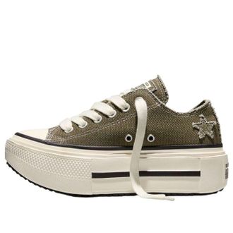 Converse Chuck Taylor All Star Lift Double Stack Distressed Stars Utility Black Egret A22395C
