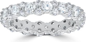 Pompeii3 1 7/8 cttw Diamond Eternity Wedding Ring Stackable Band 14k White Gold Size Selectable