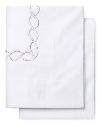 Melange Home Rope Embroidered Set Of 2 Euro Shams