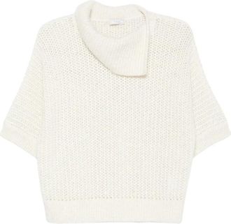 PESERICO Trui met ronde hals - Dames - Ronde hals truien - Wit - M - Truien & Vesten
