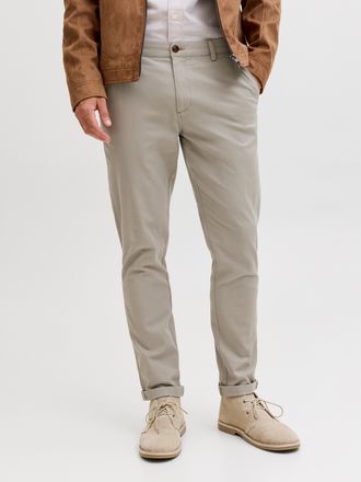 Jack & Jones Chinos JACK & JONES JPSTMARCO JJFURY ANA, Herren, Gr. 28, L&auml;nge 32, vetiver, Web, Obermaterial: 98% Baumwolle, 2% Elasthan, unifarben, slim fit normal