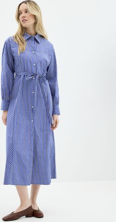 Soaked In Luxury Womens Calken striped chambray shirtdress