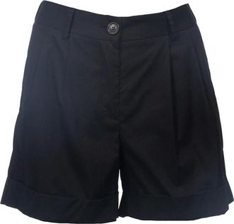 Ermanno Scervino Korte Broeken, Dames, Zwart, S, Katoen, Tailored Cotton Bermuda Shorts