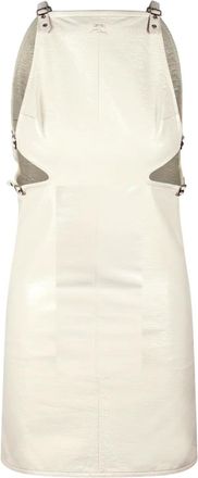 Courr&egrave;ges cut-out mini dress - women - Cotton/Polyurethane/Elastane - 34 - White
