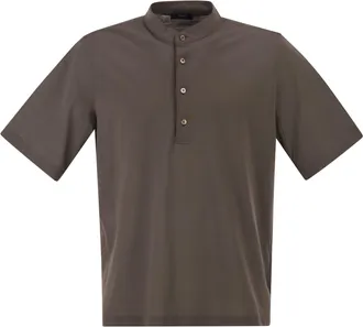 Herno Jersey-Poloshirt mit Seraph-Kragen