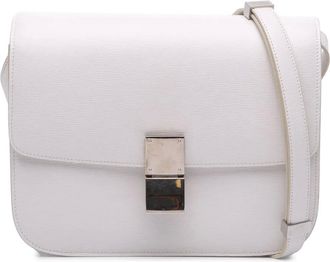 Celine Borsa a tracolla Classic Box in pelle di vitello media 2015 - Bianco