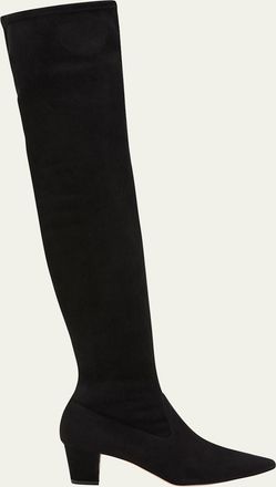 Manolo Blahnik Lupasca Suede Over-The-Knee Boots