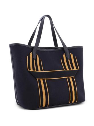 Herm&egrave;s Borsa tote Pursangle in tela e pelle - Nero